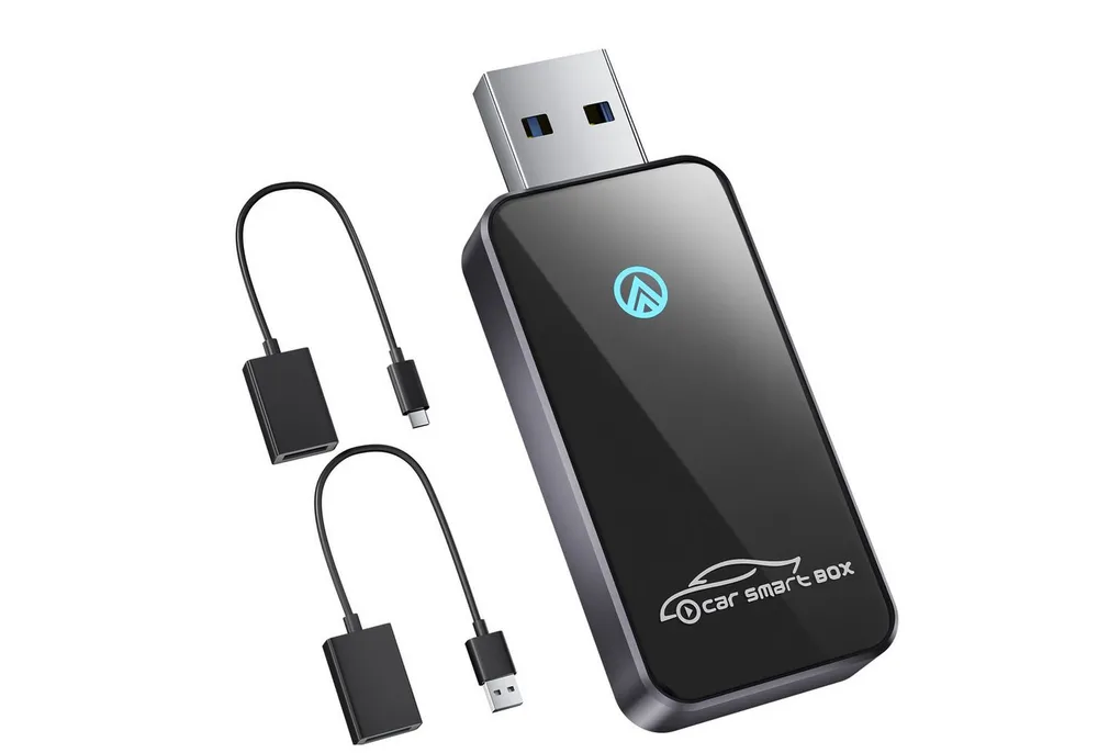 Salcar Wireless Adapter Auto Kabelloser Android USB Dongle mit Dualband WiFi Adapter zu USB Typ A, Kompatibel mit Android 11 oder höher & Android Auto