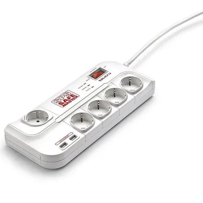 Steckdosenleiste Salicru SPS SAFE Master 5 Steckplätze USB-A Überspannungsschutz Schalter