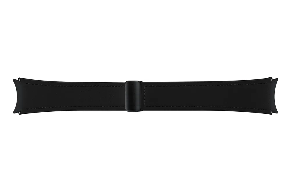 D-Buckle Hybrid Eco-Leather Armband (Normal, M/L), Black