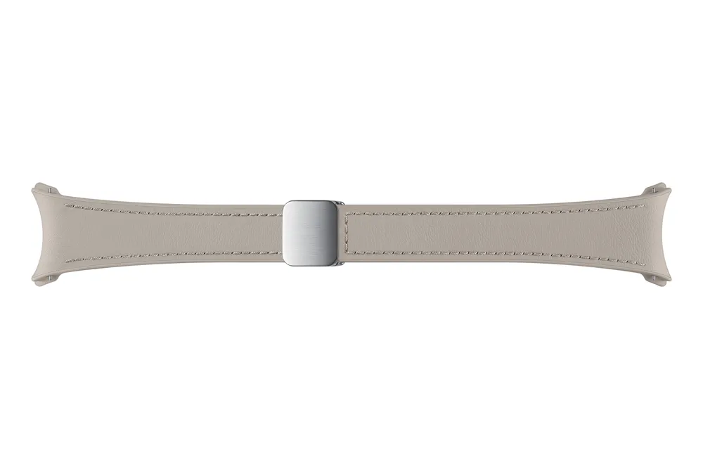 D-Buckle Hybrid Eco-Leather Armband (Slim, S/M), Etoupe