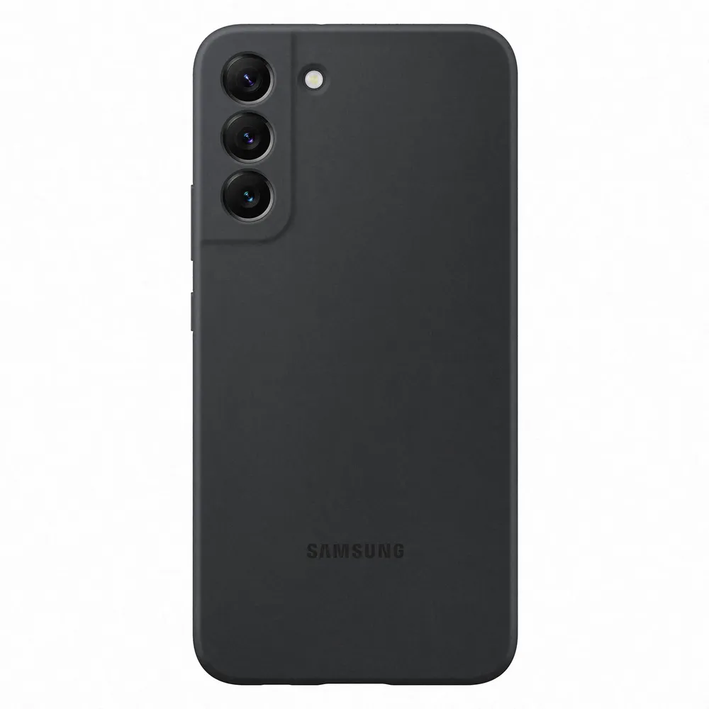 EF-PS906T Silicone Cover für Galaxy S22+, Schwarz Handyhülle