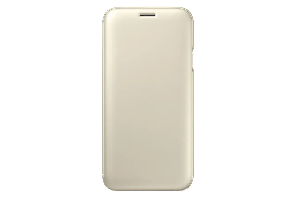 EF-WJ730 Wallet Cover für Galaxy J7 (2017) gold Handyhülle