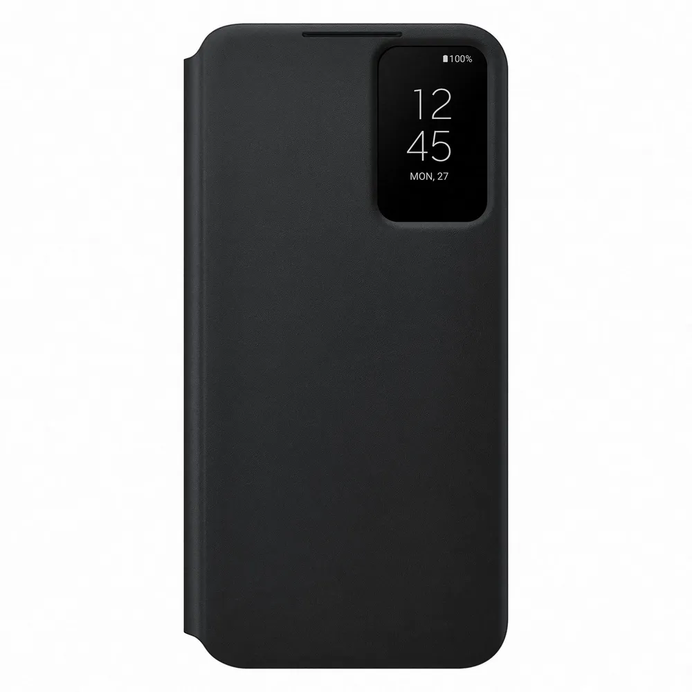EF-ZS906 Clear View Cover für Galaxy S22+, Schwarz Handyhülle