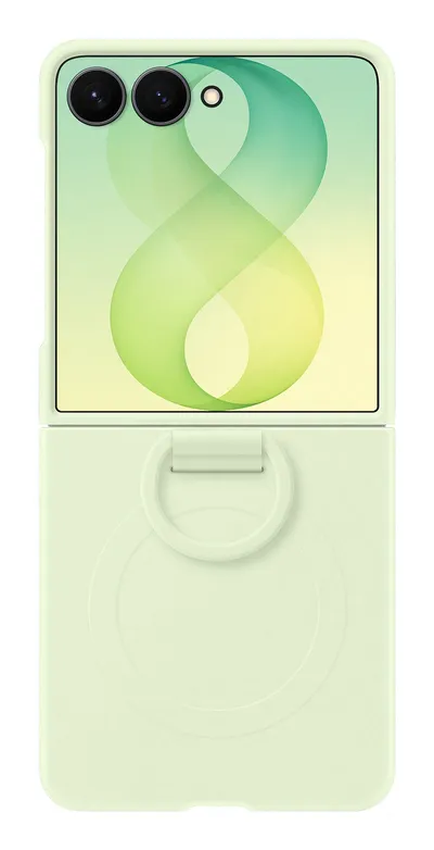 Samsung Galaxy Z Flip8 Backcover aus Silikon mit Magnet Grün