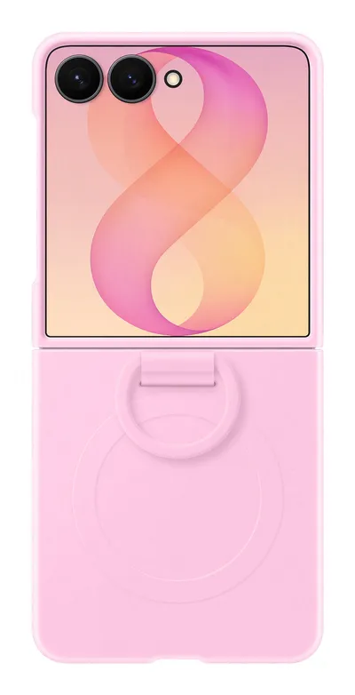 Samsung Galaxy Z Flip8 Backcover aus Silikon mit Magnet Lila