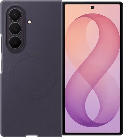 Samsung Galaxy Z Fold8 Ultra Backcover aus Silikon mit Magnet Lila