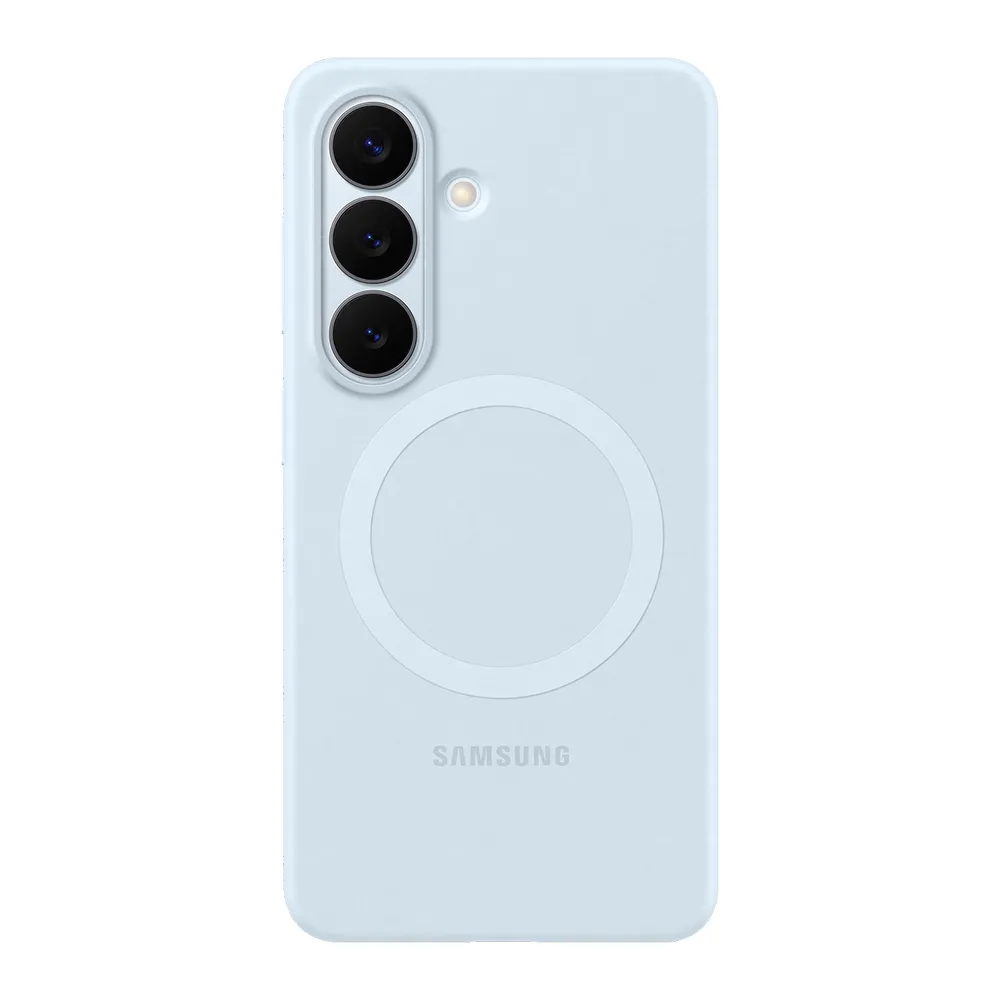 Samsung Galaxy S26 Backcover aus Silikon mit Magnet Blau