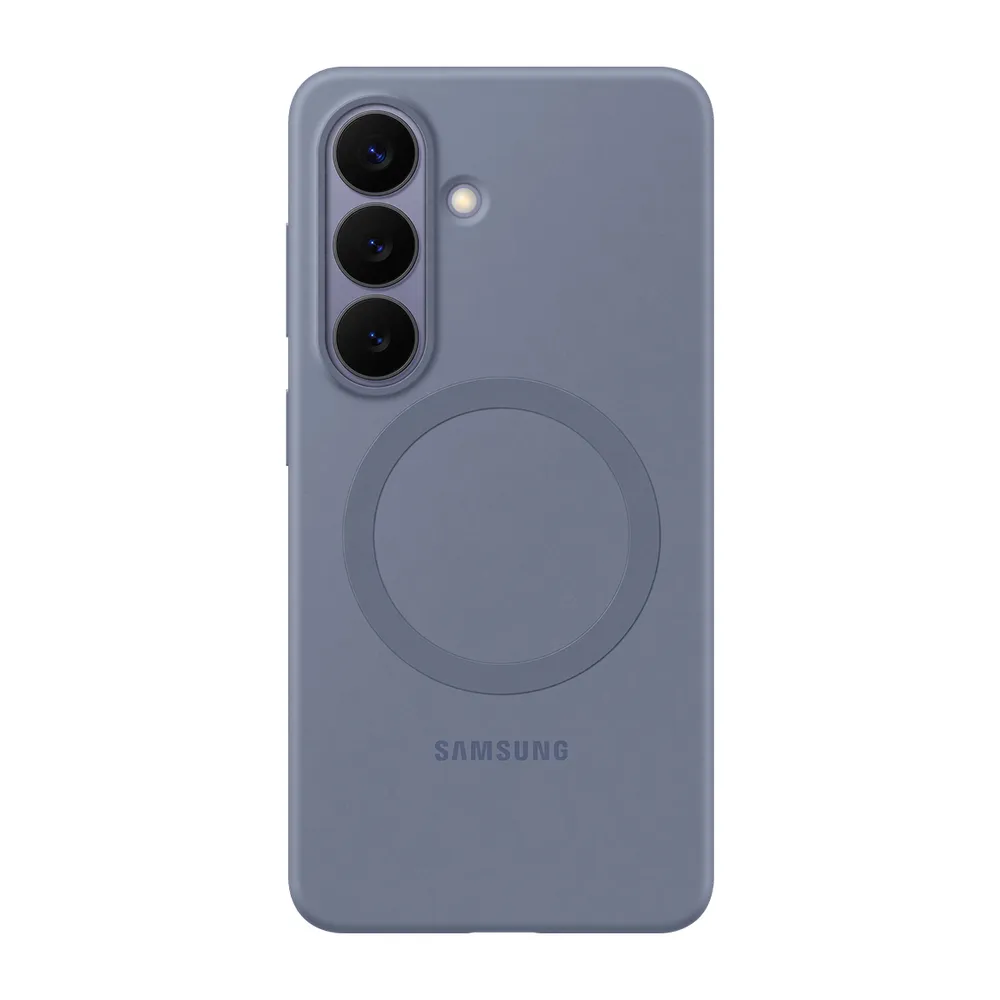 Samsung Galaxy S26 Backcover aus Silikon mit Magnet Lila