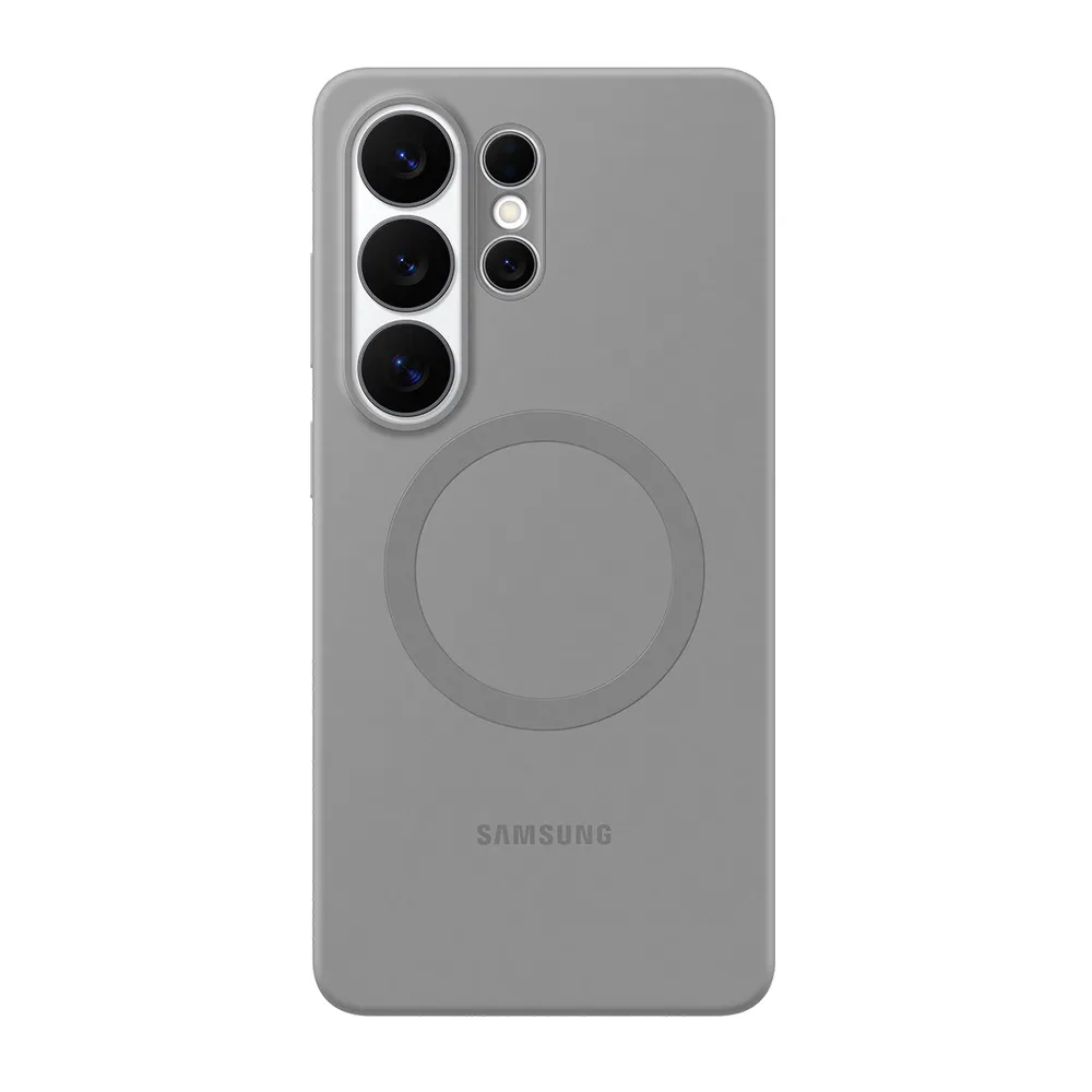 Samsung Galaxy S26 Ultra Backcover aus Silikon mit Magnet Grau