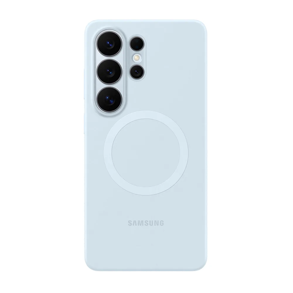 Samsung Galaxy S26 Ultra Backcover aus Silikon mit Magnet Blau