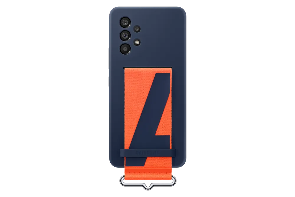 Samsung Silicone Cover with Strap EF-GA536 für das Galaxy A53 5G Navy