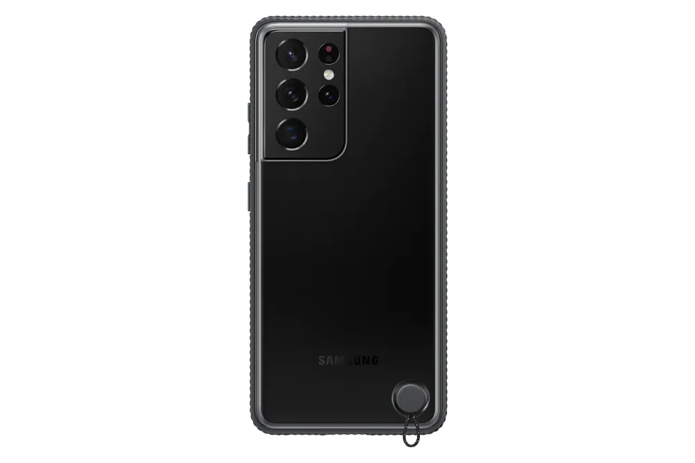 Samsung Clear Protective Cover Schwarze Hülle für Samsung Galaxy S21 Ultra