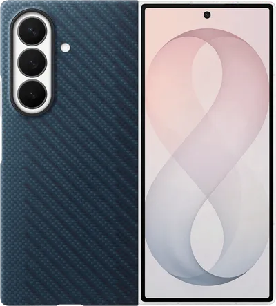 Samsung Galaxy Z Fold8 Ultra Carbon Backcover mit Magnet Blau