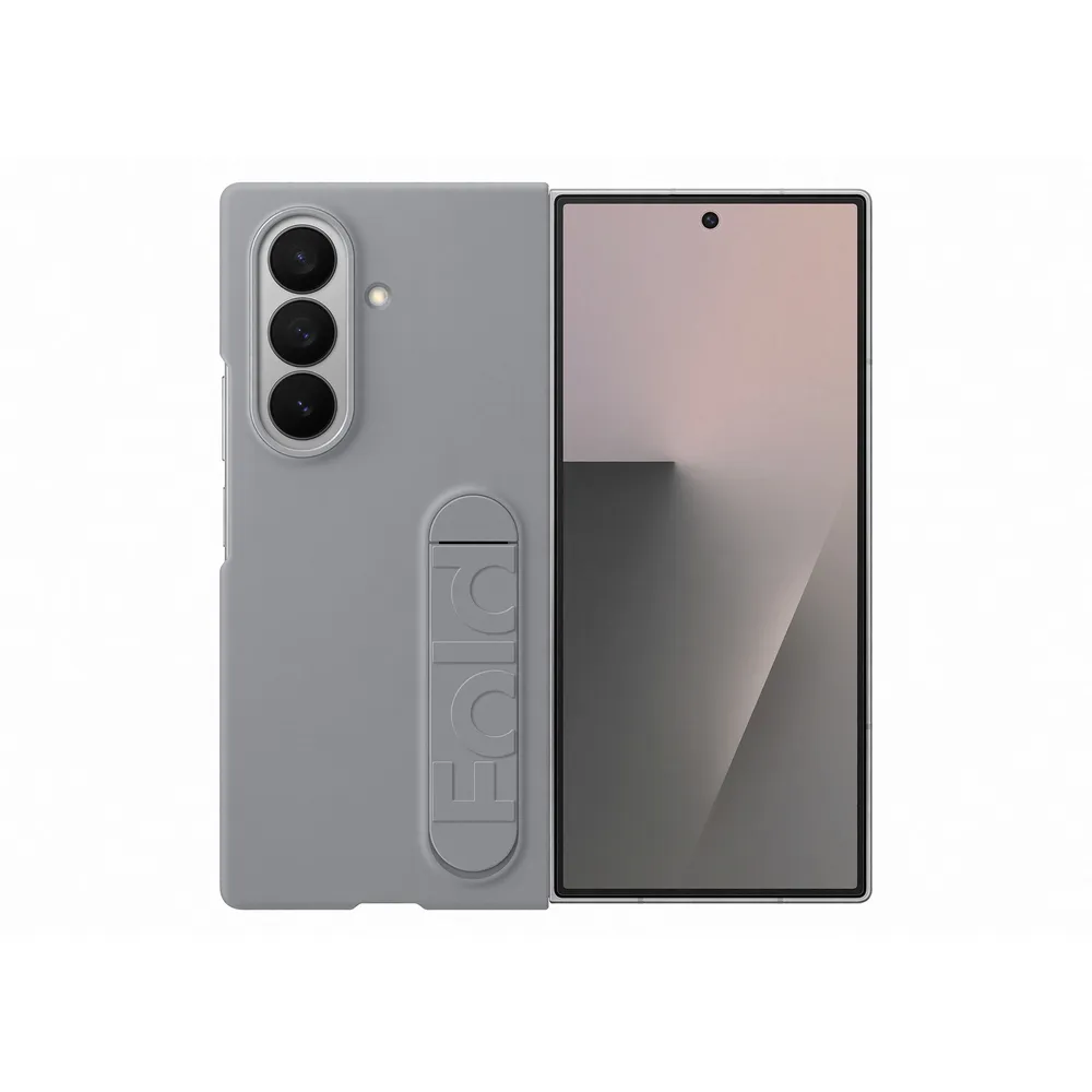 Samsung Silicone Case Grau mit Ständer für Galaxy Z Fold7