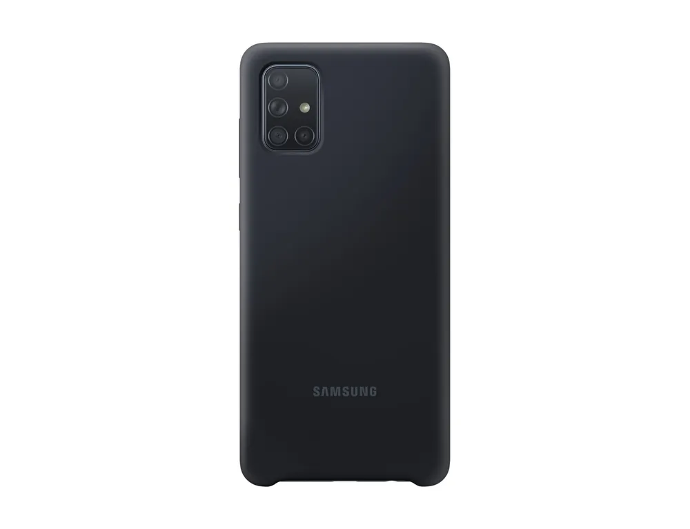 Hülle Samsung EF-PA715TBEGEU Silikon Schwarz Stoßfest für Galaxy A71