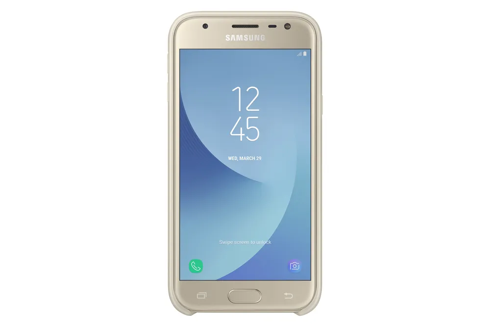Samsung Dual Layer Cover Gold für Galaxy J3 2017