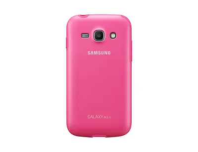 Handyhülle Samsung EF-PS727B Gummi Cover Rosa für Galaxy Ace 3