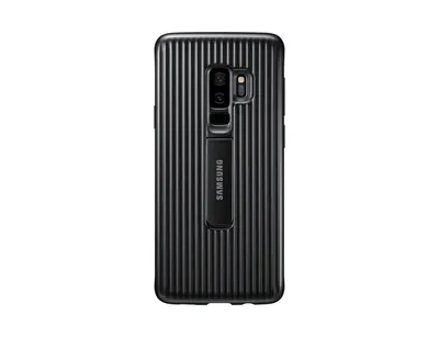 Samsung EF-RG965 Schutzhülle mit Standfunktion, Schwarz, für Samsung Galaxy S9+