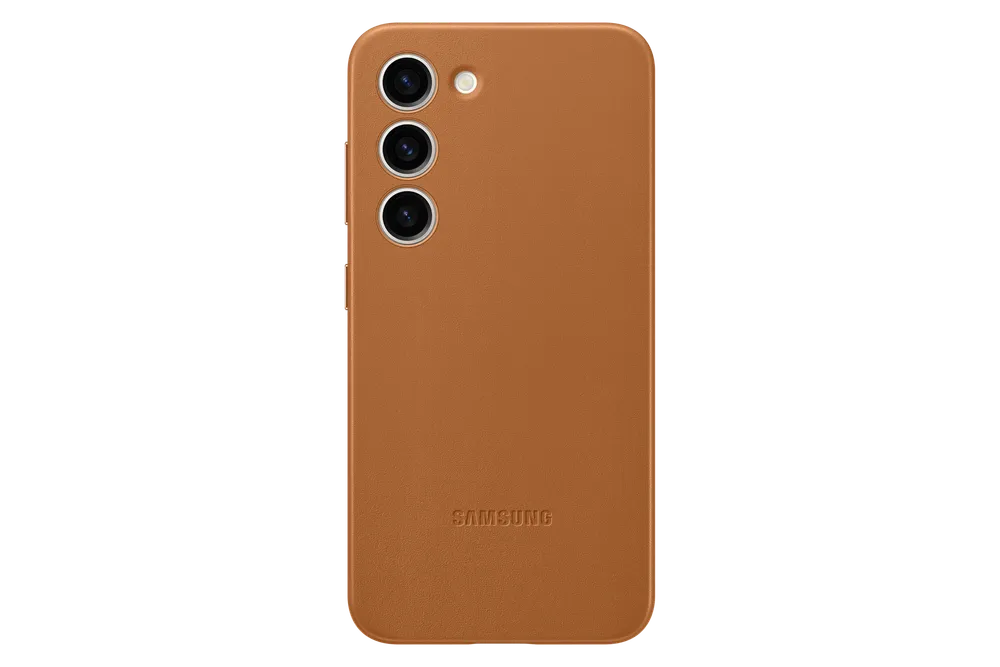 Samsung Leather Case für das Galaxy S23 Camel