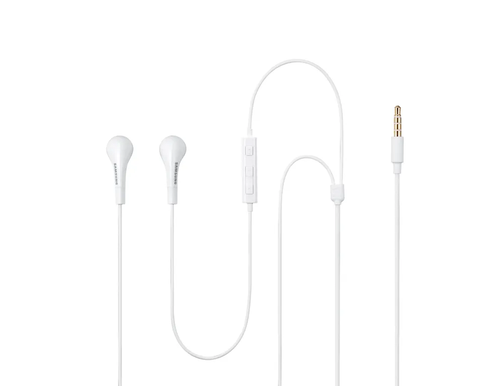 Kopfhörer Samsung EHS64 kabelgebunden 3,5 mm für Musik und Anrufe mit Lautstärkeregelung Weiß