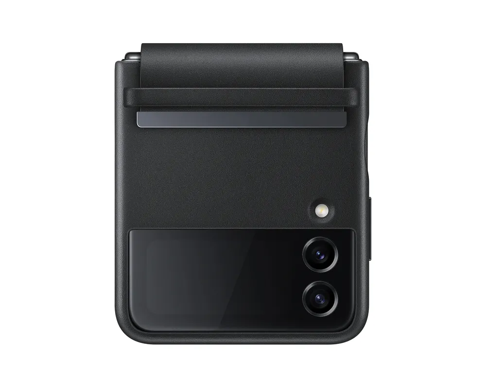 Galaxy Z Flip4 Flap Leather Cover schwarz Handyhülle