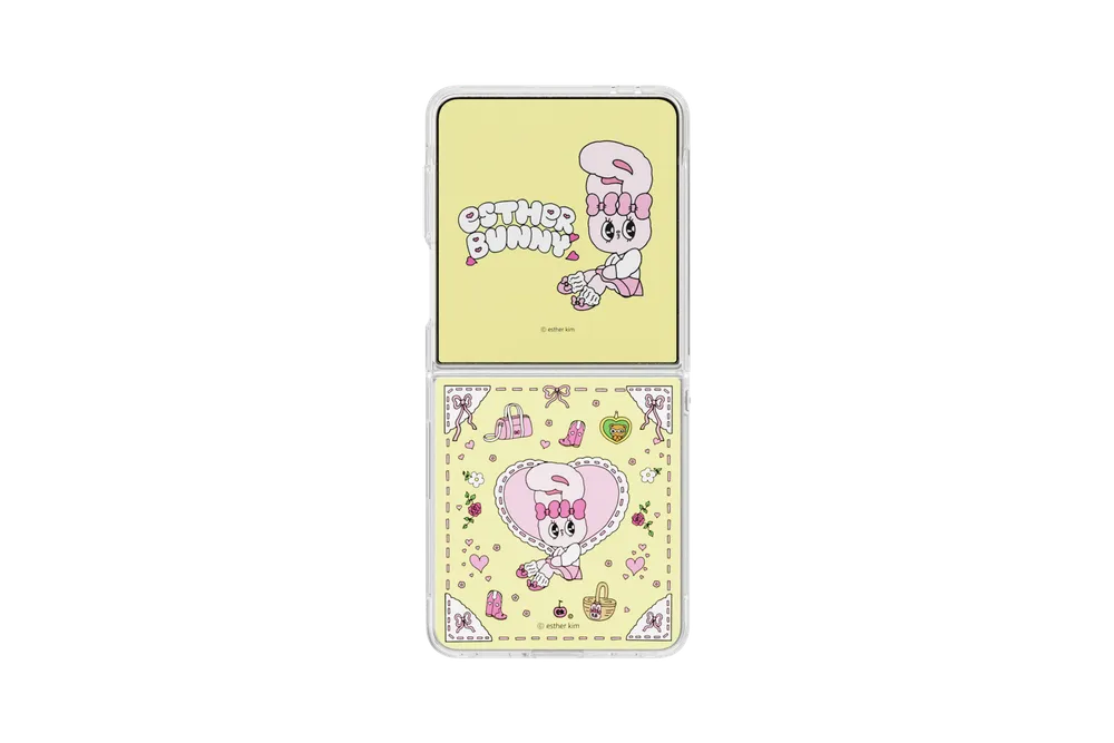 Samsung Xplus Flipsuit Case "Esther Bunny Ribbon" für das Galaxy Z Flip7 Yellow