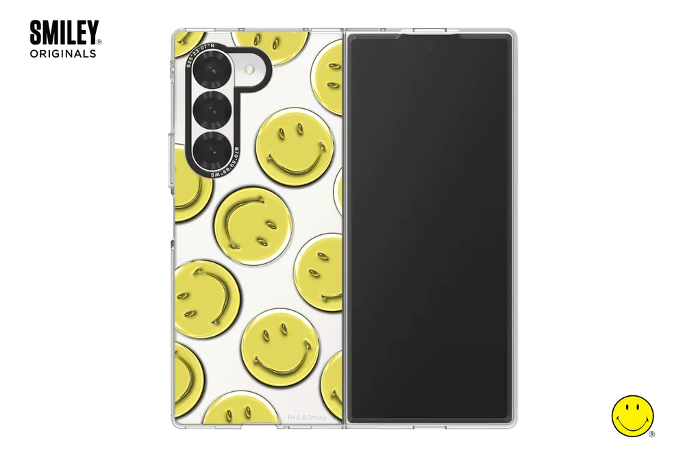 Samsung Slash B Slash Smiley Slim Impression Case für das Galaxy Z Fold6 Weiß/schwarz