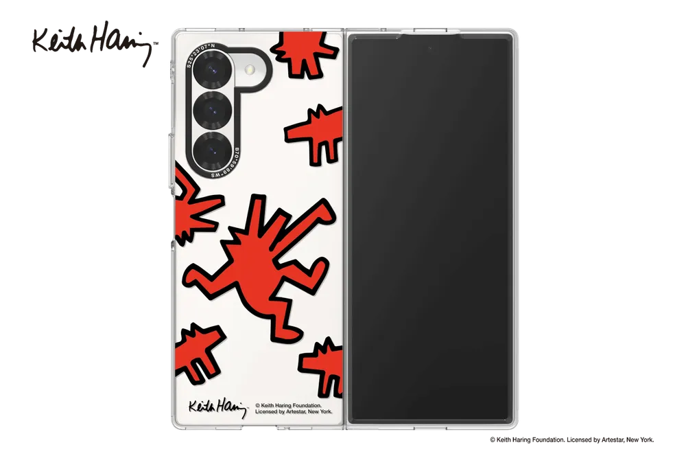 Samsung Slash B Slash Keith Haring Slickback Slim Impression Case für das Galaxy Z Fold6 Rot/weiß/schwarz