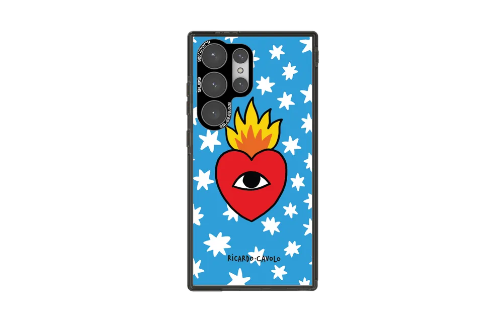 Samsung Artist Ricardo Cavolo Case für das Galaxy S24 Ultra Blau, Rot Und Gelb