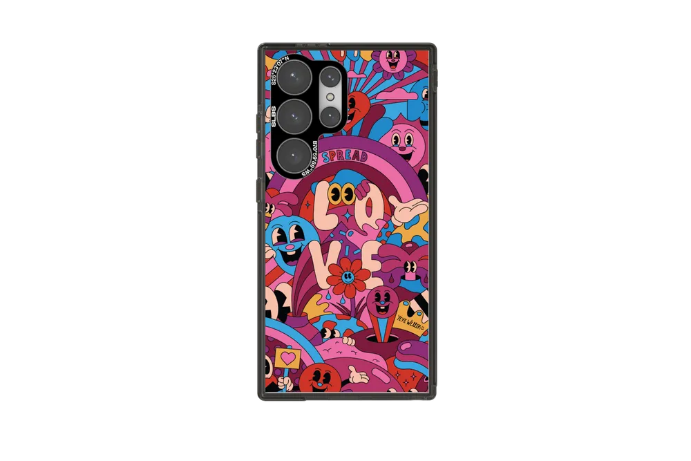 Samsung Artist Yeye Weller Case für das Galaxy S24 Ultra Pink, Blau Und Rot