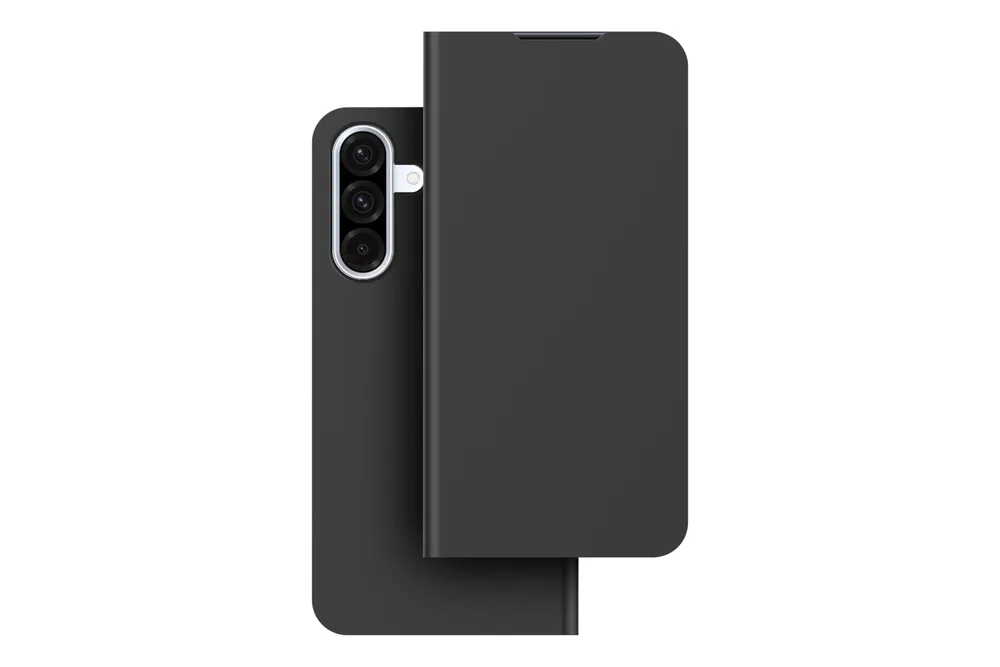 Handyhülle Samsung GP-FWA566AEA Buch Schwarz mit Kartenfach für Galaxy A56 5G