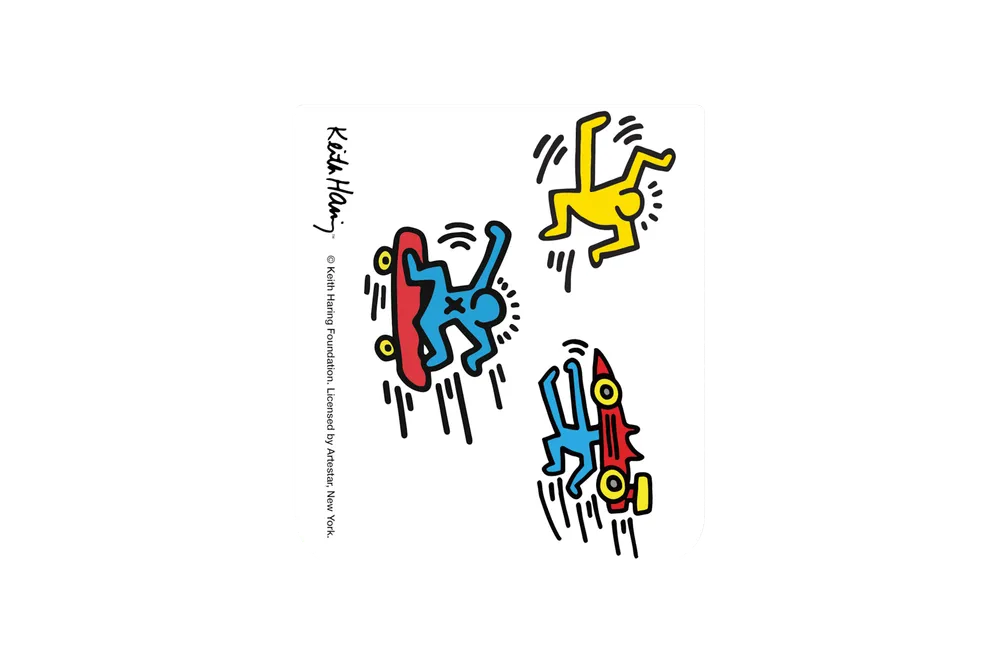 Samsung Slash B Slashi KEITH HARRING People Contents CARD für das Flip Suit Case White