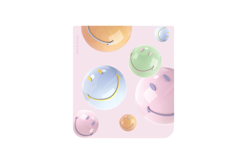 Samsung Slash B Slash SMILEY Text Contents CARD für das Flip Suit Case Pink