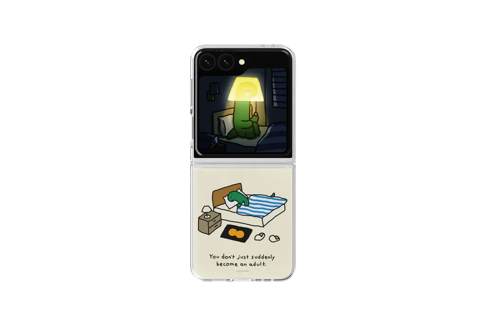 Samsung HaAinc UBHC Flipsuit Card für das Galaxy Z Flip7 FE | Flip6 Weiß/blau/braun