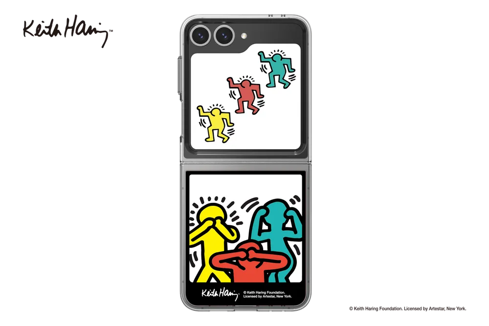 Samsung Slash B Slash Keith Haring Photo Flipsuit Card für das Galaxy Z Flip7 FE | Flip6 Gelb/rot/blau