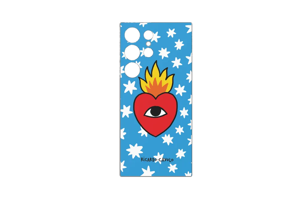 Samsung Artist Ricardo Cavolo Flipsuit Card für das Galaxy S24 Ultra Blau, Rot Und Gelb