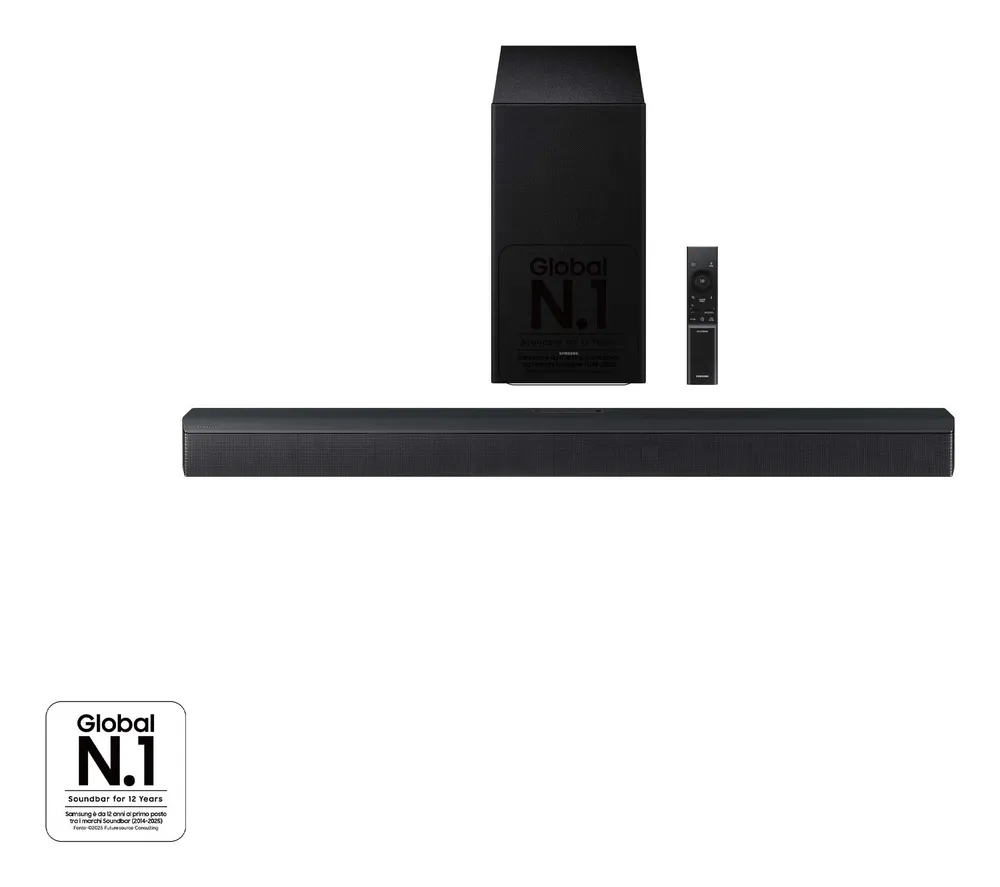 Barra de Sonido Samsung HW-B650F/ZF 3.1 370W Bluetooth Q-Symphony Subwoofer Dolby Digital 5.1