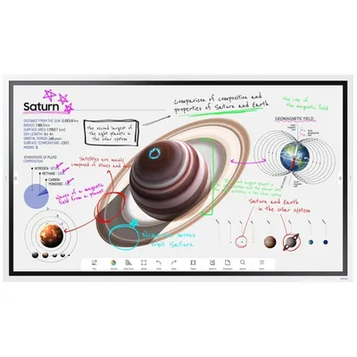 Samsung WM65B Interaktives Whiteboard 165,1 cm (65") 3840 x 2160 Pixel Touchscreen Grau, Weiß