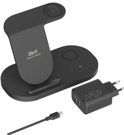 Power Paket, 45W Adapter, 3-in-1 Ladestation & USB-C Kabel