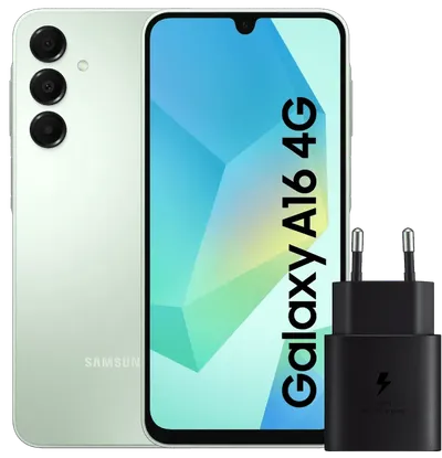 Samsung Galaxy A16 128GB Grün 4G + Samsung Ladegerät 25 W Schwarz