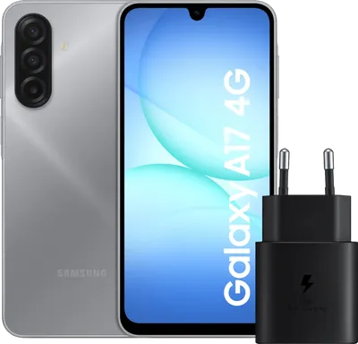 Samsung Galaxy A17 128GB Blau 4G + Samsung Ladegerät 25 Watt Schwarz