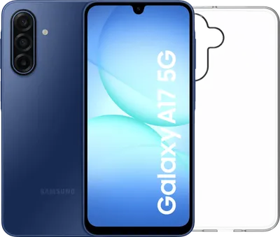 Samsung Galaxy A17 128GB Blau 5G + BlueBuilt Backcover Transparent