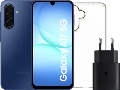 Samsung Galaxy A17 128GB Blau 5G + Zubehörset