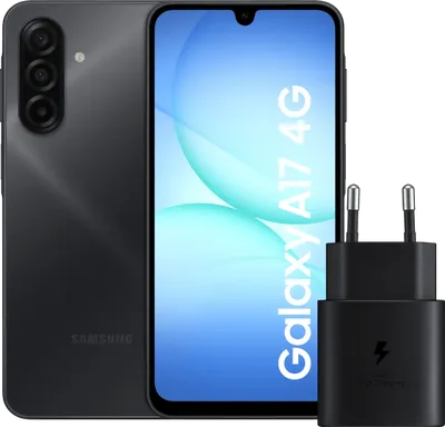 Samsung Galaxy A17 128GB Schwarz 4G + Samsung Ladegerät 25 Watt Schwarz