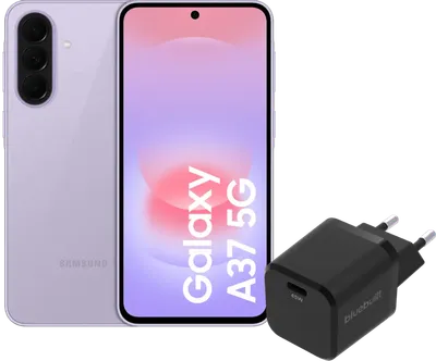 Samsung Galaxy A37 128GB Rosa 5G + BlueBuilt Ladegerät mit USB-C-Anschluss 45 W Schwarz