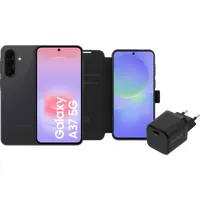 Samsung Galaxy A37 128GB Schwarz 5G + Basis-Zubehörset
