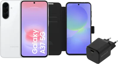 Samsung Galaxy A37 128GB Weiß 5G + Basis-Zubehörset