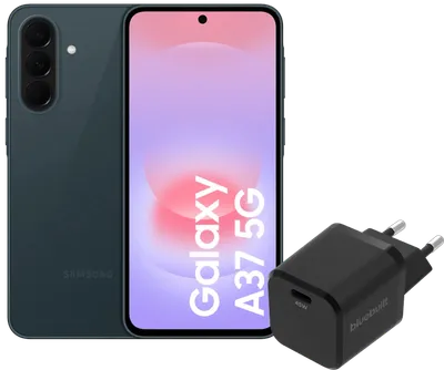 Samsung Galaxy A37 256GB Dunkelgrün 5G + BlueBuilt Ladegerät mit USB-C-Anschluss 45 W Schwarz