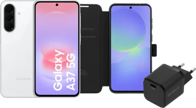 Samsung Galaxy A37 256GB Weiß 5G + Basis-Zubehörset