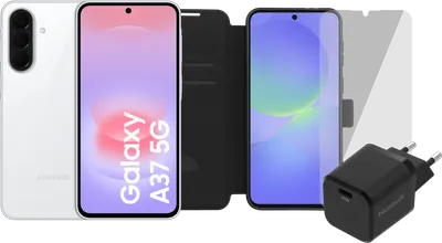 Samsung Galaxy A37 256GB Weiß 5G + Komplettes Zubehörset